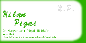 milan pigai business card